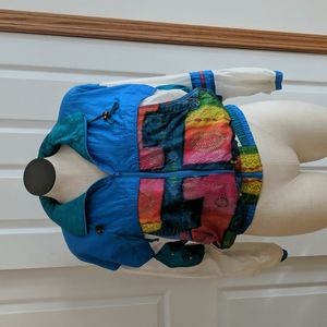 Vintage neon windbreaker and matching pants.  Track suit